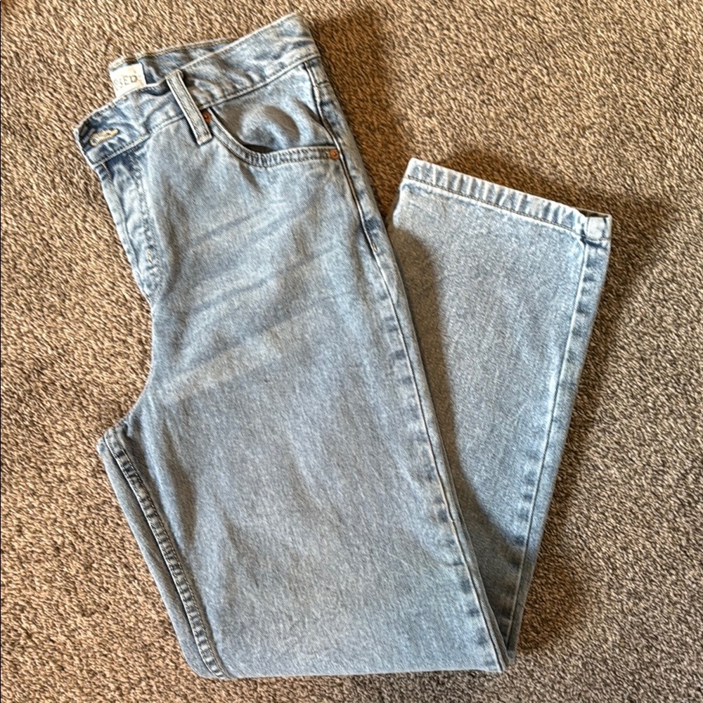 Straight Leg Denim Pants